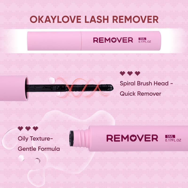 OKAYLOVE Lashes Cluster Vixen|Bunny Lash Clusters Kit, Manga Lash Extension with Waterproof Long-Lasting Lash Bond and Seal,Tweezers and Remover for DIY Eyelash at Home Easily, Natural Makeup Girl Gifts
