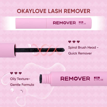 OKAYLOVE Lashes Cluster Vixen|Bunny Lash Clusters Kit, Manga Lash Extension with Waterproof Long-Lasting Lash Bond and Seal,Tweezers and Remover for DIY Eyelash at Home Easily, Natural Makeup Girl Gifts