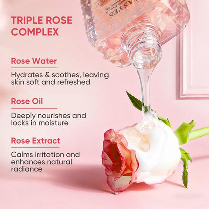 【Sw-1】Easyes Rose Essence Native Body Wash - Red Rose Fragrance 3X Repair Deep Moisture Soft Skin for Dry & Sensitive Skin Instant Relief of Dryness and Itching Vegan No Animal Testing the Best Choice for Gifts Tiktokshopblackfriday