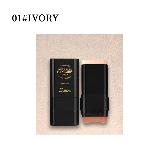 Black Friday Deals 5-Color Dual-Ended Foundation & Concealer Stick with Built-In Brush – Moisturizing, Lightweight, Long-Lasting Flawless Makeup
