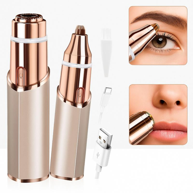2 in 1 Facial & Eyebrow Hair Trimmer,Electric Eyebrow Trimmer, Lip Facial Body Hair Removal Tool, Facial Hair Care Tool, Electric Shaver Women, Eyebrow, Epilator Hair Remover#Tiktokshopholidayhaul