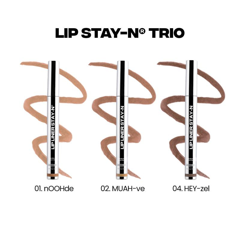 [Tiktok Exclusive] SACHEU Lip STAY-N TRIO - Peel-Off Lip Stain - All-Day Wear Transfer-Proof Lip Stain - Infused with Hyaluronic Acid & Vitamin E for All Skin Types - Vegan & Cruelty-Free