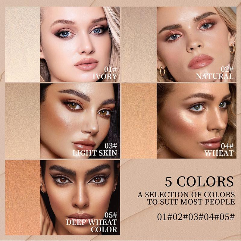 Black Friday Deals 5-Color Dual-Ended Foundation & Concealer Stick with Built-In Brush – Moisturizing, Lightweight, Long-Lasting Flawless Makeup
