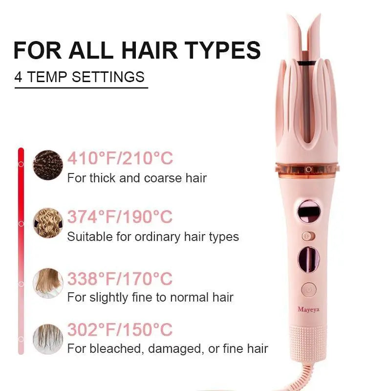 Premium Automatic Hair Curler with LED Display & Adjustable Heat