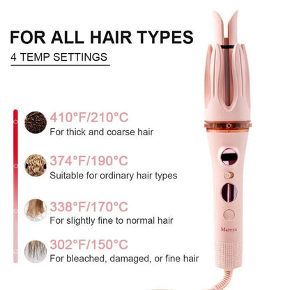 Premium Automatic Hair Curler with LED Display & Adjustable Heat