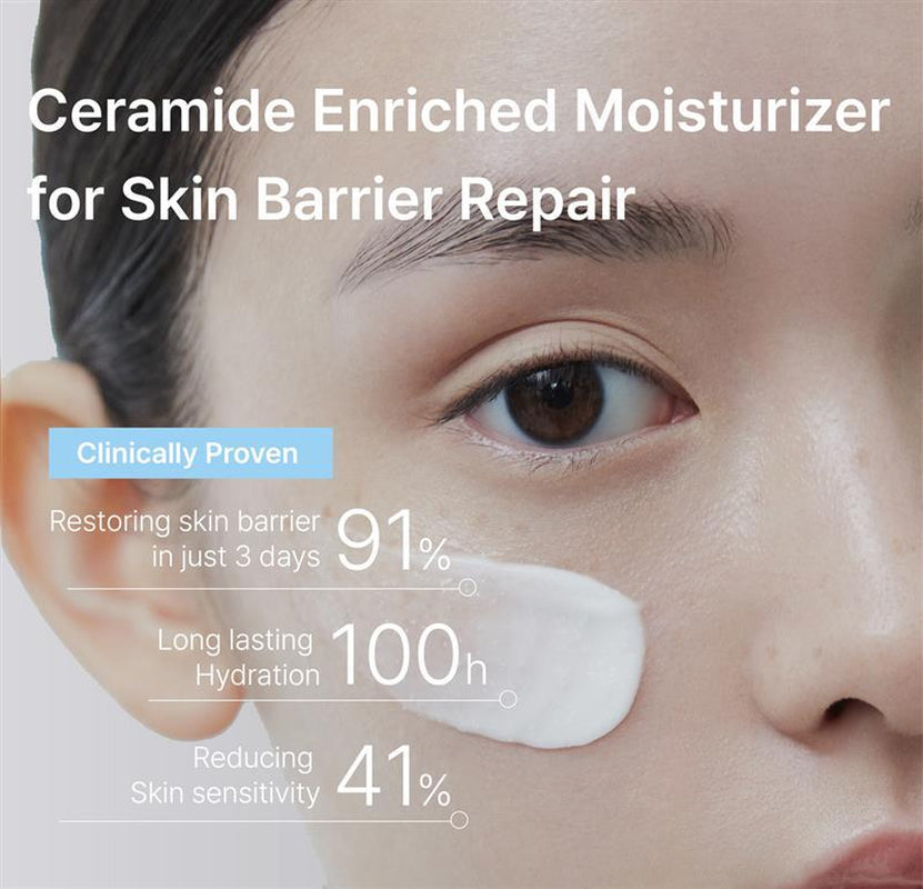 ILLIYOON Ceramide Ato Concentrate Cream | Moisturizer for Dry & Sensitive Skin, 100Hr Lasting Hydration, for Face & Body, Gentle for Infants, Moisture Barrier Repair, Vegan Certified, 6.76 Fl.Oz.