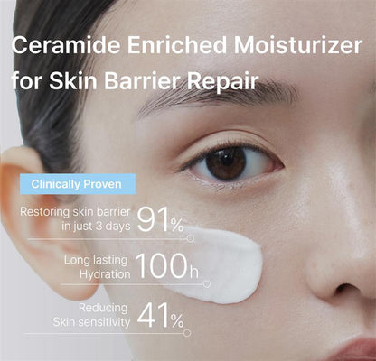 ILLIYOON Ceramide Ato Concentrate Cream | Moisturizer for Dry & Sensitive Skin, 100Hr Lasting Hydration, for Face & Body, Gentle for Infants, Moisture Barrier Repair, Vegan Certified, 6.76 Fl.Oz.
