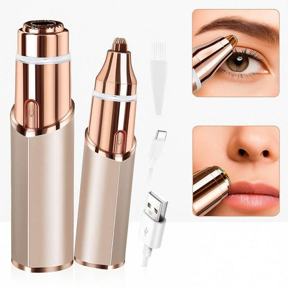 2 in 1 Facial & Eyebrow Hair Trimmer,Electric Eyebrow Trimmer, Lip Facial Body Hair Removal Tool, Facial Hair Care Tool, Electric Shaver Women, Eyebrow, Epilator Hair Remover#Tiktokshopholidayhaul