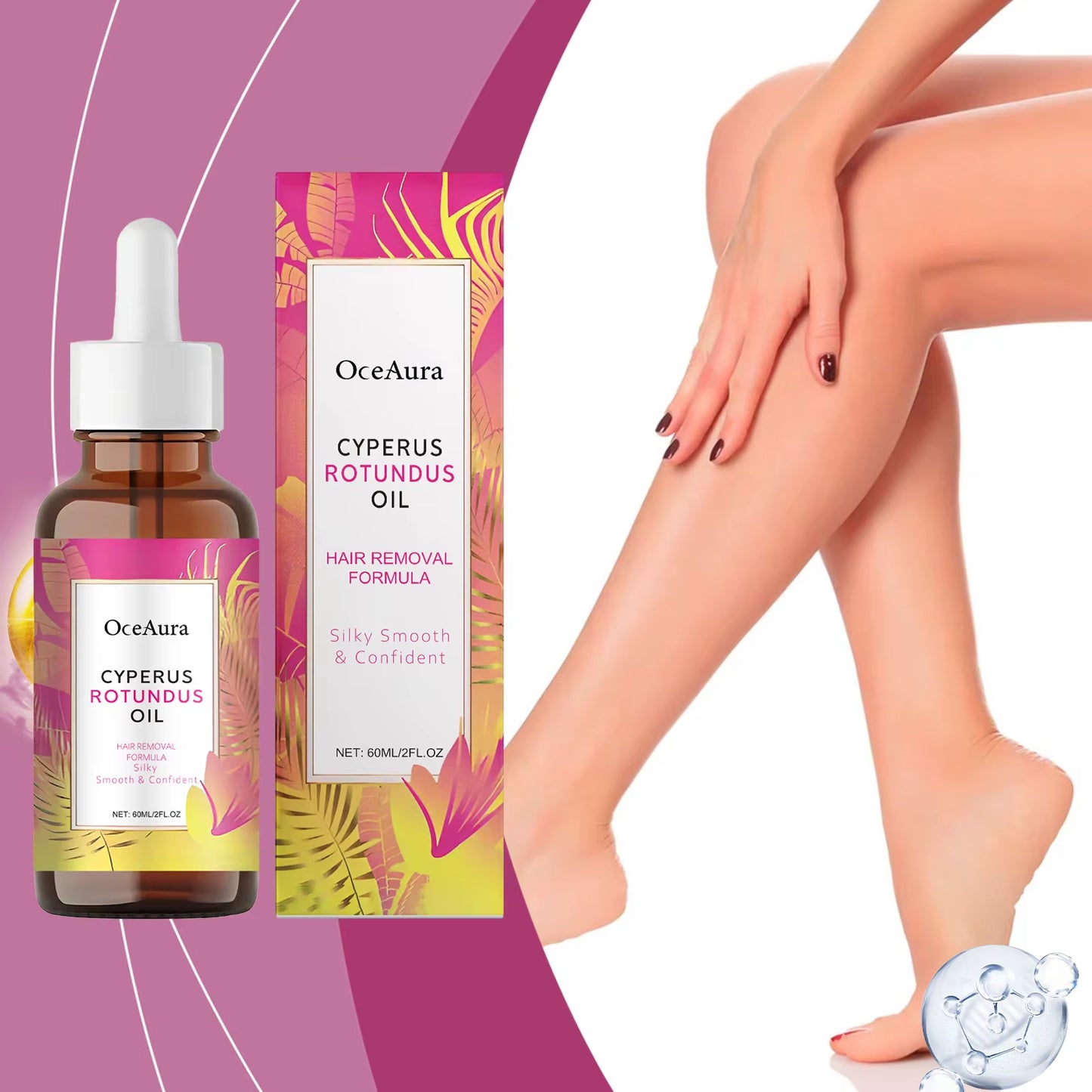 Cyperus Rotundus Oil for Hair Removal Soft Smooth Skin Care Deep Hydration anti Hair Growth Inhibition after Shave Oil