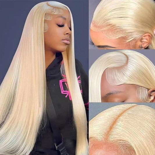 Cute Bein 613 Blonde 13X6 HD Lace Frontal Wig Pre Plucked Corlored Lace Front Human Hair Wigs for Women Can Be Dyed & Restyle