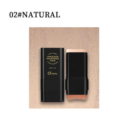 Black Friday Deals 5-Color Dual-Ended Foundation & Concealer Stick with Built-In Brush – Moisturizing, Lightweight, Long-Lasting Flawless Makeup