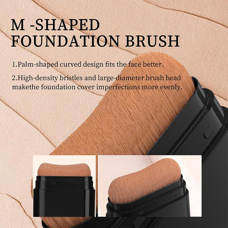Black Friday Deals 5-Color Dual-Ended Foundation & Concealer Stick with Built-In Brush – Moisturizing, Lightweight, Long-Lasting Flawless Makeup