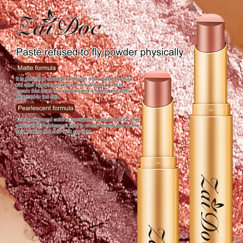 3-In-1 Zaidoc Easy Eyeshadow Stick for Beginners,Smudgeproof in Seconds, One-Stroke Application,Creamy Shimmer Trio Eyeshadow Stick Waterproof Longwear Liquid Eyeliner Color Changing Lip Oil Trio Waterproof Shiny Diamond Eyeshadow