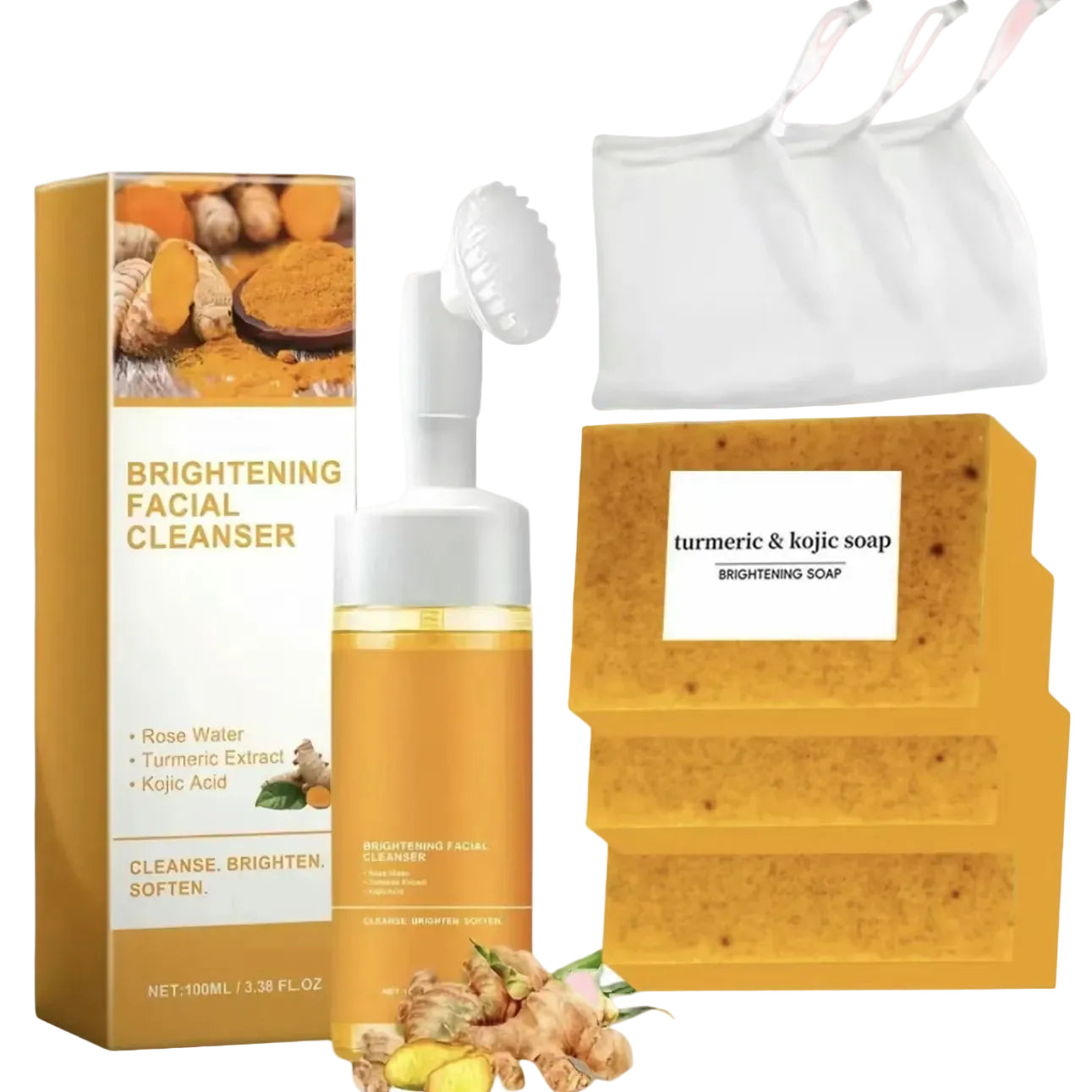 Premium Glow-Boosting Turmeric Face Cleanse Duo