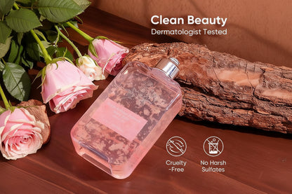 【Sw-1】Easyes Rose Essence Native Body Wash - Red Rose Fragrance 3X Repair Deep Moisture Soft Skin for Dry & Sensitive Skin Instant Relief of Dryness and Itching Vegan No Animal Testing the Best Choice for Gifts Tiktokshopblackfriday