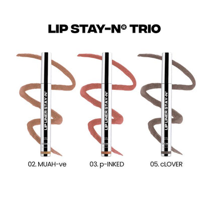 [Tiktok Exclusive] SACHEU Lip STAY-N TRIO - Peel-Off Lip Stain - All-Day Wear Transfer-Proof Lip Stain - Infused with Hyaluronic Acid & Vitamin E for All Skin Types - Vegan & Cruelty-Free