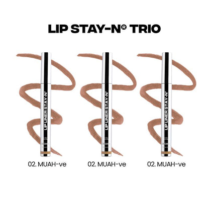 [Tiktok Exclusive] SACHEU Lip STAY-N TRIO - Peel-Off Lip Stain - All-Day Wear Transfer-Proof Lip Stain - Infused with Hyaluronic Acid & Vitamin E for All Skin Types - Vegan & Cruelty-Free