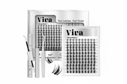 Viva | Airycute Mangamagic Collection Upgrade U Lashes with Ultra-Dense, Waterproof, Long-Lasting Lashes | Fairy | Fashion Wet Look | Beginner-Friendly DIY Lashes for a Flawless, Voluminous Look | Trendy & Must-Have Clusters