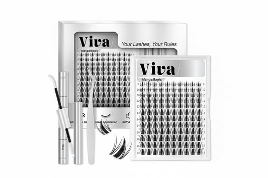 Viva | Airycute Mangamagic Collection Upgrade U Lashes with Ultra-Dense, Waterproof, Long-Lasting Lashes | Fairy | Fashion Wet Look | Beginner-Friendly DIY Lashes for a Flawless, Voluminous Look | Trendy & Must-Have Clusters
