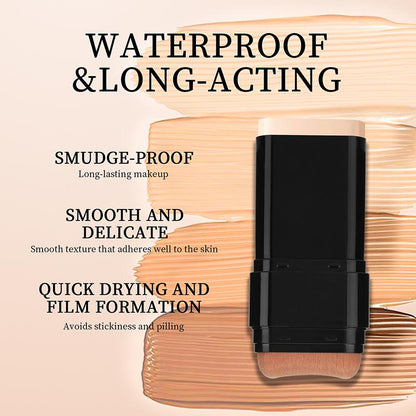 Black Friday Deals 5-Color Dual-Ended Foundation & Concealer Stick with Built-In Brush – Moisturizing, Lightweight, Long-Lasting Flawless Makeup