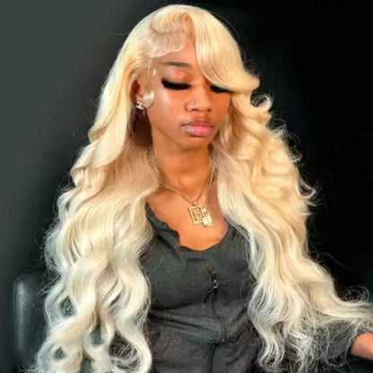 Cute Bein 613 Blonde 13X6 HD Lace Frontal Wig Pre Plucked Corlored Lace Front Human Hair Wigs for Women Can Be Dyed & Restyle