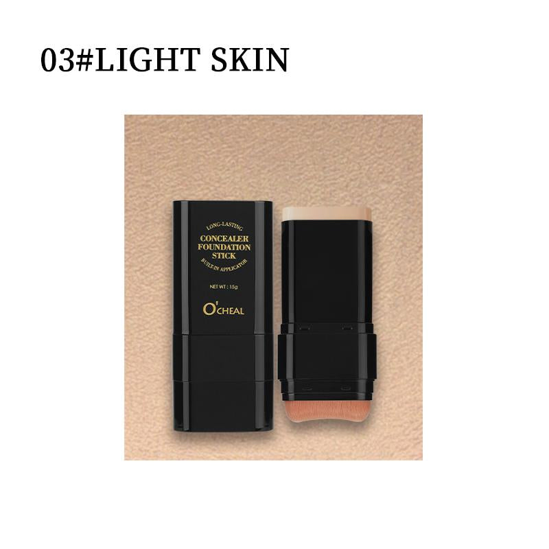Black Friday Deals 5-Color Dual-Ended Foundation & Concealer Stick with Built-In Brush – Moisturizing, Lightweight, Long-Lasting Flawless Makeup