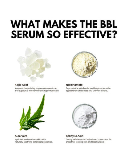 BBL Serum - 3-In-1 Bikini Line Serum - Designed for Ingrown Hairs, Dark Spots, Razor Bumps, and Irritation. Salicylic Acid, Kojic Acid, Niacinamide, and Aloe Vera Work Together to Smooth, Brighten, and Calm Skin after Shaving or Waxing.