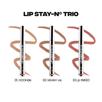 [Tiktok Exclusive] SACHEU Lip STAY-N TRIO - Peel-Off Lip Stain - All-Day Wear Transfer-Proof Lip Stain - Infused with Hyaluronic Acid & Vitamin E for All Skin Types - Vegan & Cruelty-Free