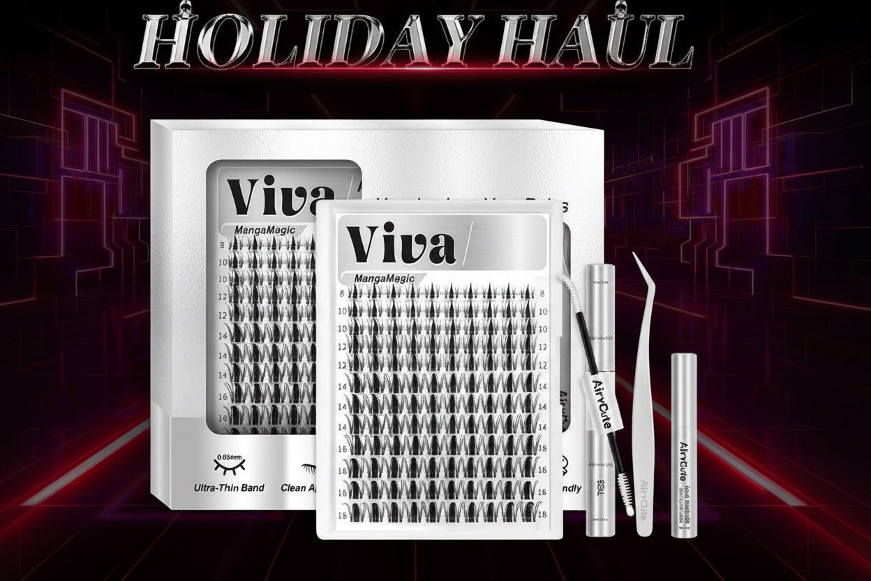Viva | Airycute Mangamagic Collection Upgrade U Lashes with Ultra-Dense, Waterproof, Long-Lasting Lashes | Fairy | Fashion Wet Look | Beginner-Friendly DIY Lashes for a Flawless, Voluminous Look | Trendy & Must-Have Clusters