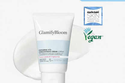 ILLIYOON Ceramide Ato Concentrate Cream | Moisturizer for Dry & Sensitive Skin, 100Hr Lasting Hydration, for Face & Body, Gentle for Infants, Moisture Barrier Repair, Vegan Certified, 6.76 Fl.Oz.