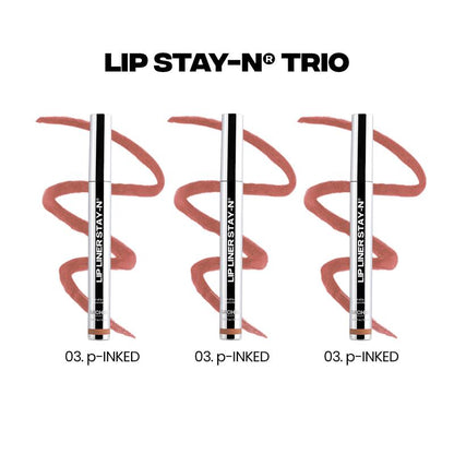 [Tiktok Exclusive] SACHEU Lip STAY-N TRIO - Peel-Off Lip Stain - All-Day Wear Transfer-Proof Lip Stain - Infused with Hyaluronic Acid & Vitamin E for All Skin Types - Vegan & Cruelty-Free