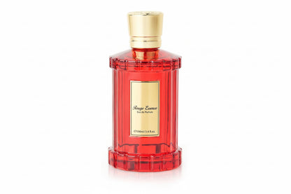 ROMASS Rouge Essence Perfume 3.4Oz/100Ml | Gold-Red Bottle | Long-Lasting Fragrance | Floral Fragrance, Saffron and Amber Wood Notes